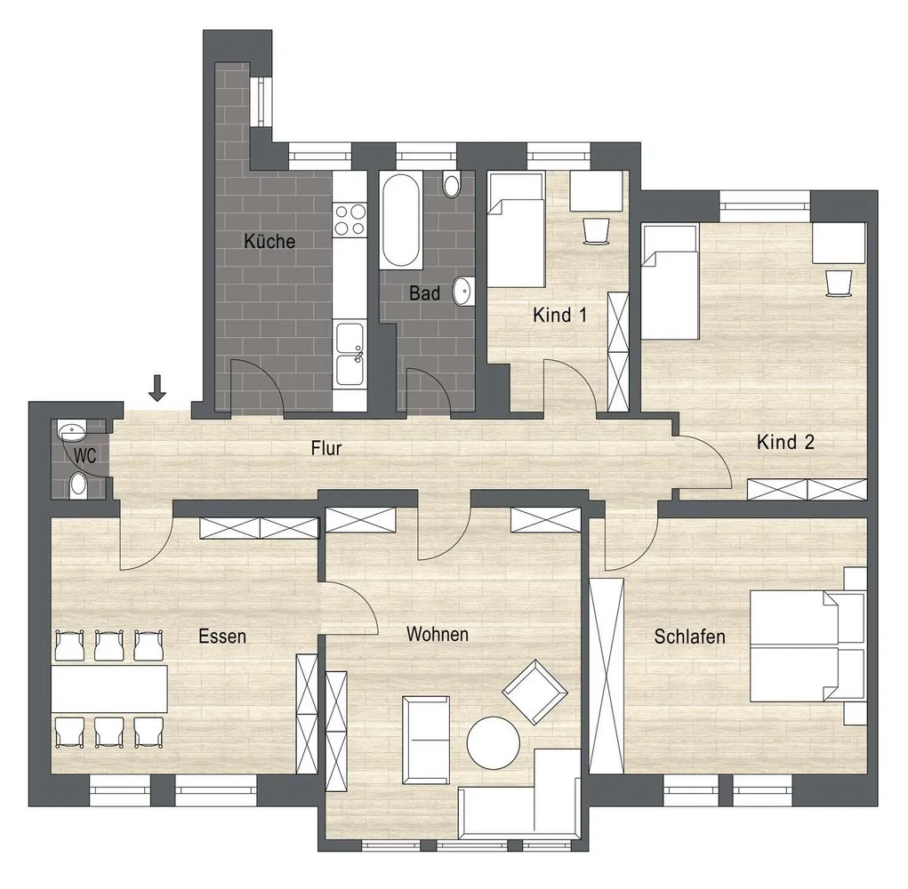 5 room apartment with 125 m² in Magdeburg – Photo 2