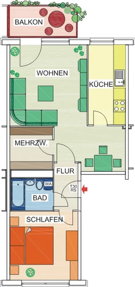 2 Zimmer Wohnung mit 56 m² in Chemnitz – Bild 2