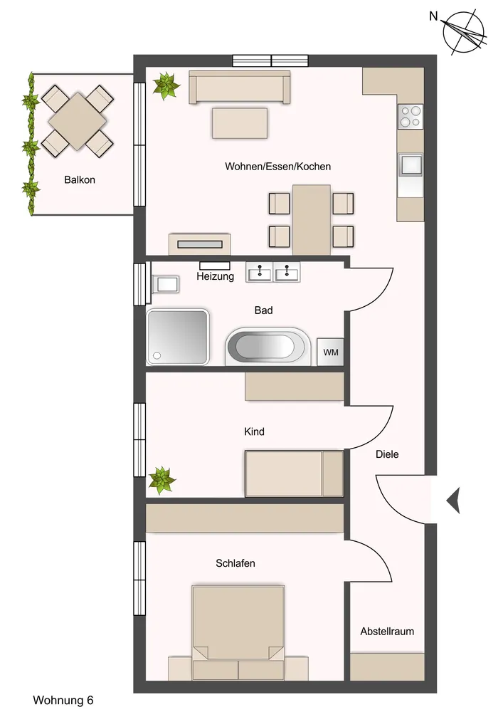3 room apartment with 71 m² in Dortmund – Photo 2