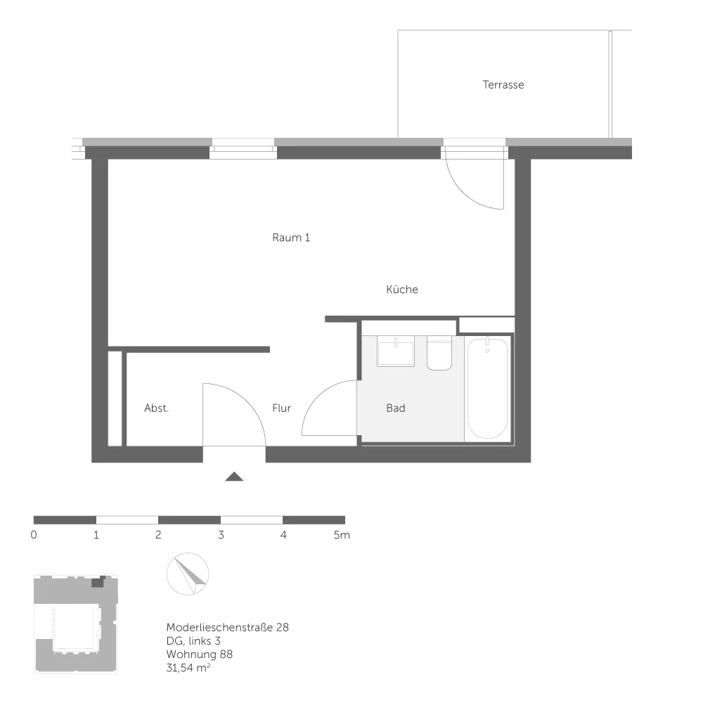 1 Zimmer Wohnung mit 32 m² in Berlin – Bild 5