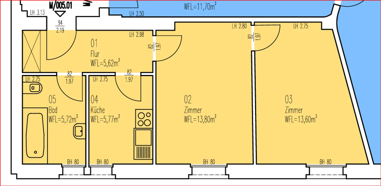 2 Zimmer Wohnung mit 45 m² in Wuppertal – Bild 3