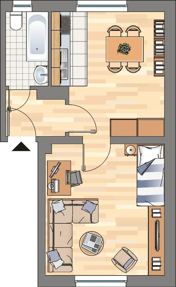 1 Zimmer Wohnung mit 35 m² in Herne – Bild 1