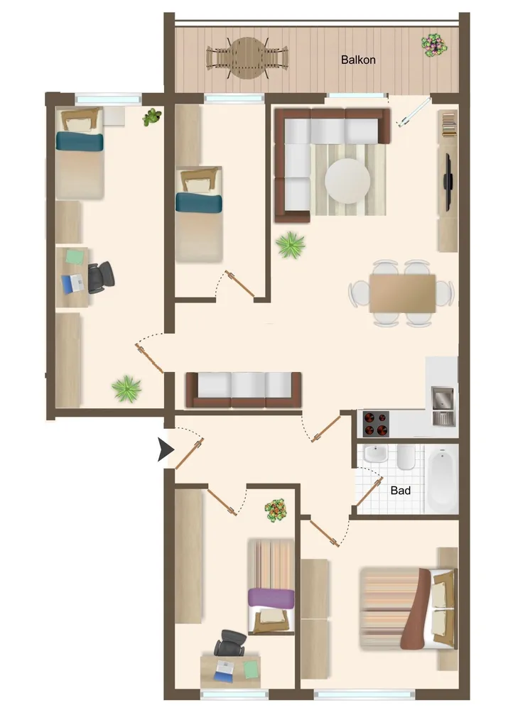 5 Zimmer Wohnung mit 85 m² in Zwickau – Bild 2