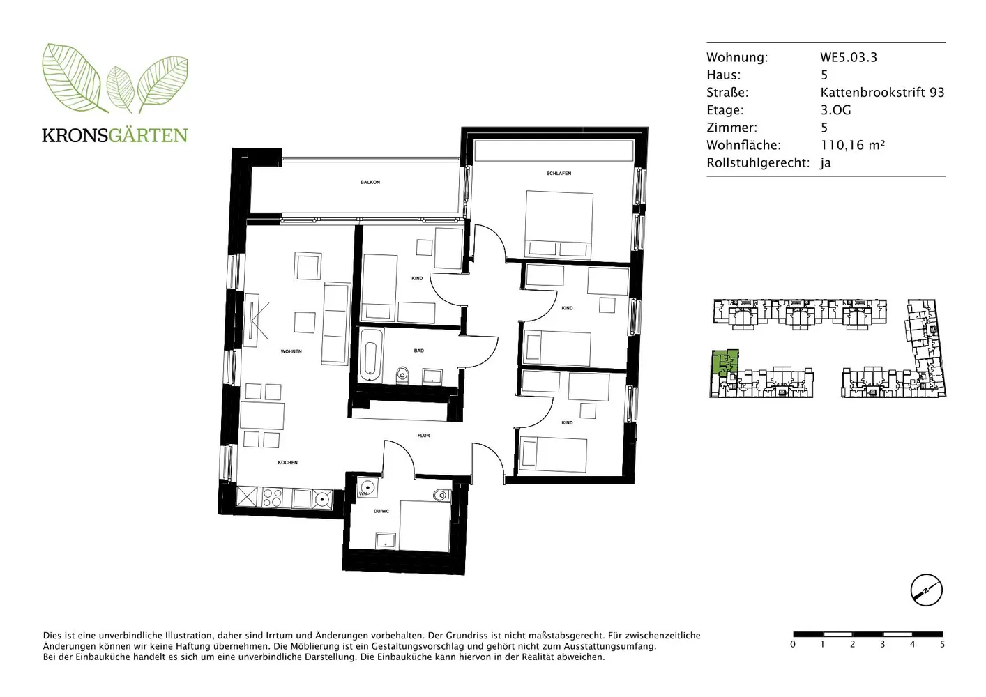 5 Zimmer Wohnung mit 110 m² in Hannover – Bild 9