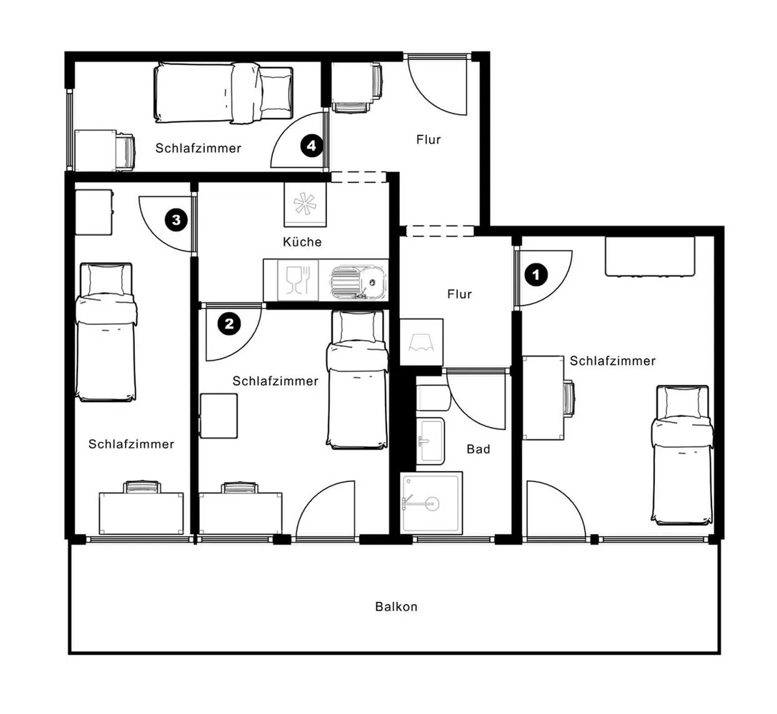 1 Zimmer Wohnung mit 25 m² in Frankfurt am Main – Bild 4