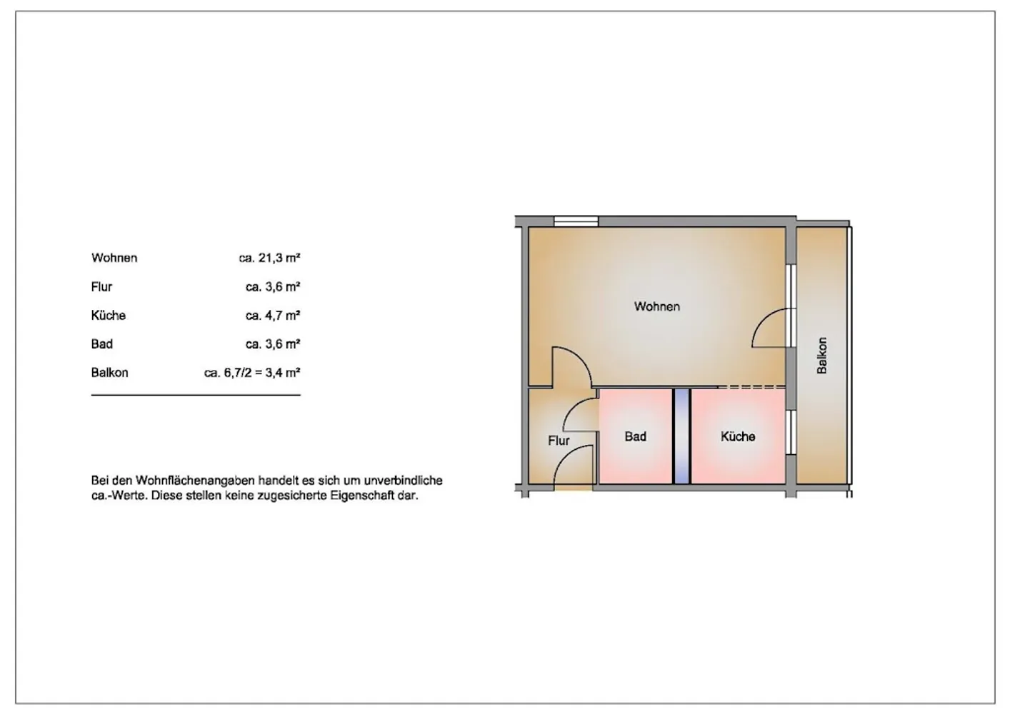 1 Zimmer Wohnung mit 34 m² in Frankfurt (Oder) – Bild 1