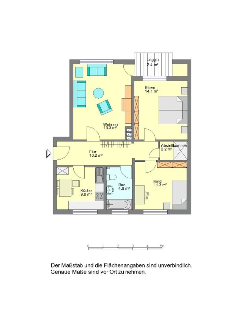 3 Zimmer Wohnung mit 74 m² in Herford – Bild 1