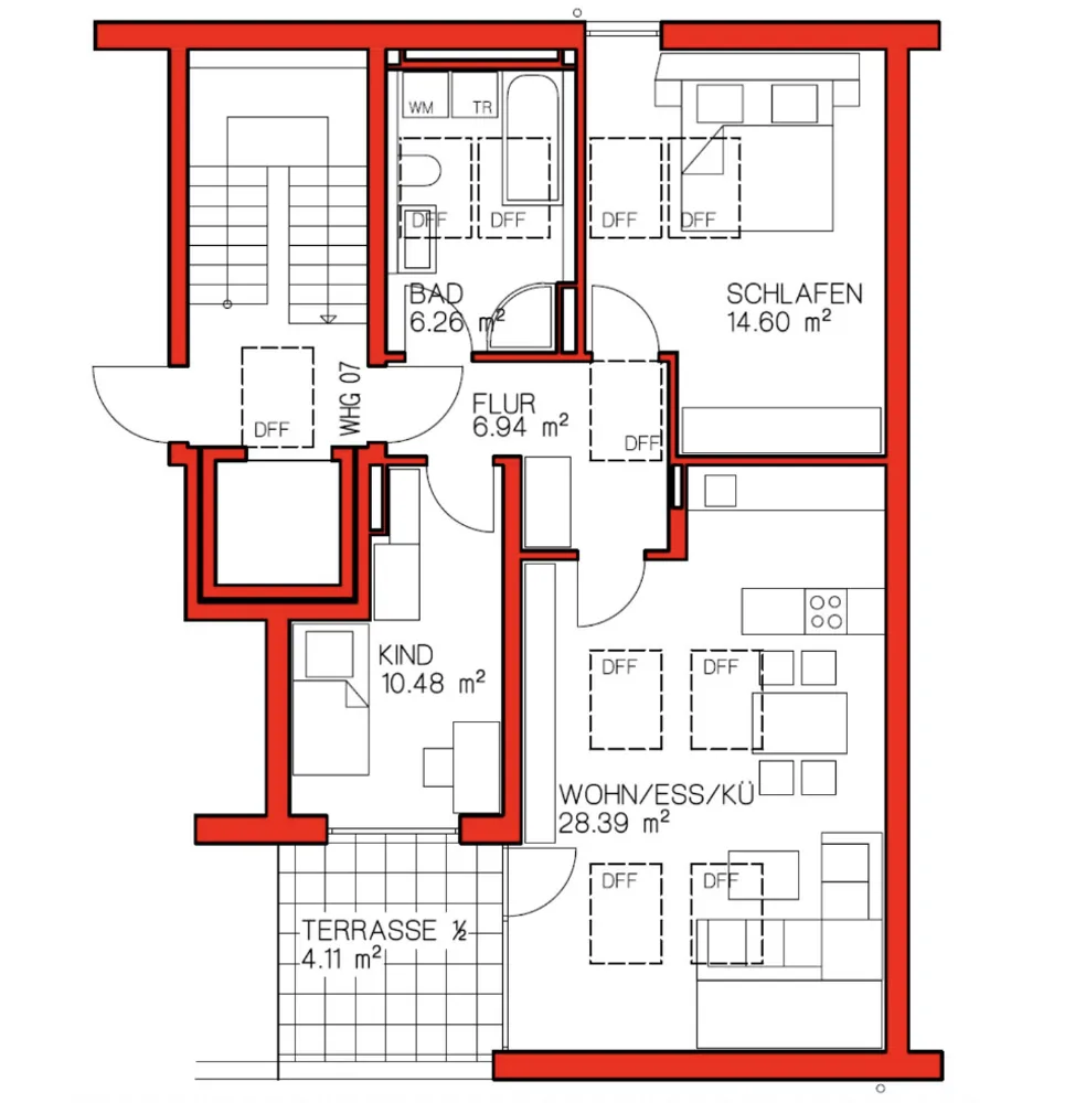 3 Zimmer Wohnung mit 71 m² in Augsburg – Bild 11
