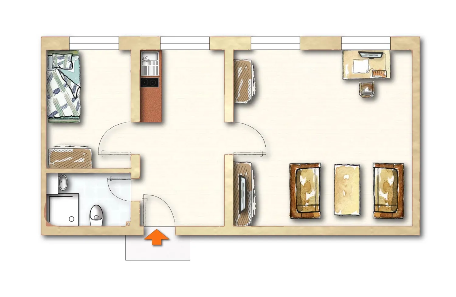 1 Zimmer Wohnung mit 20 m² in Kiel – Bild 9