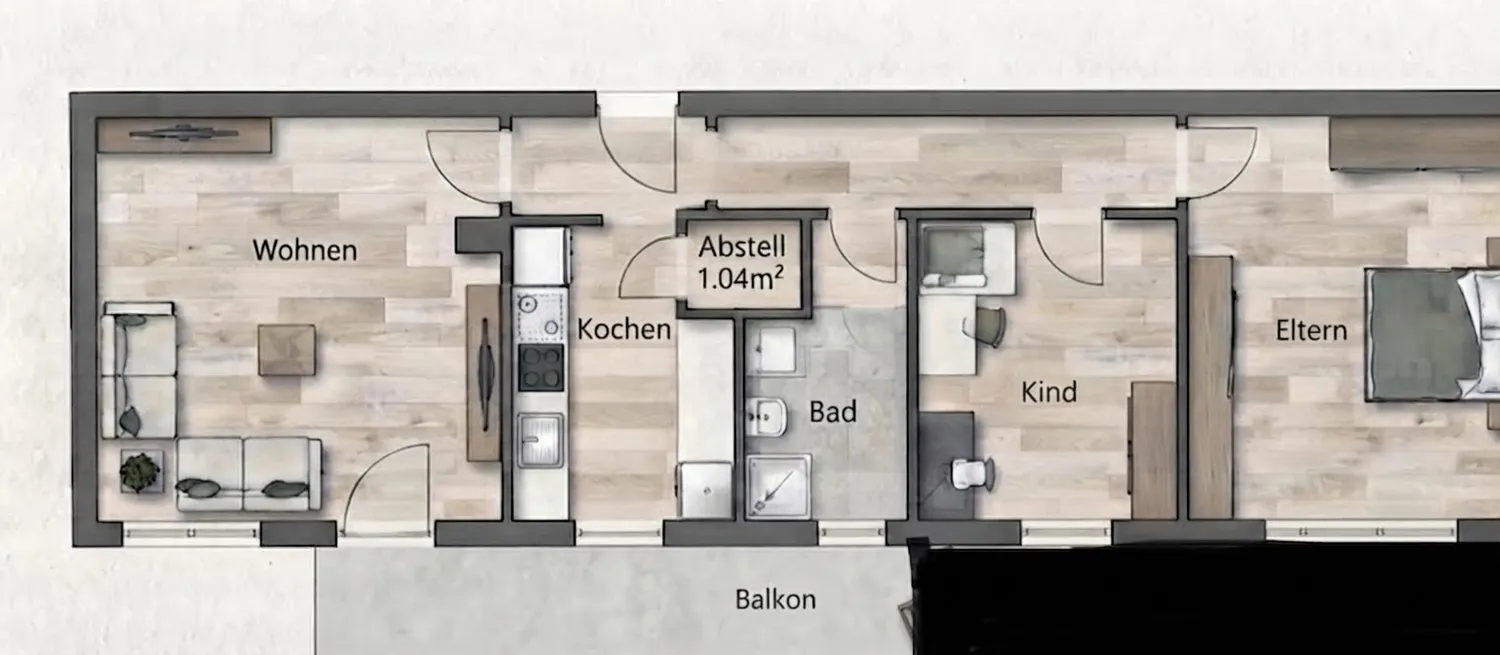 3 Zimmer Wohnung mit 62 m² in Leverkusen – Bild 7