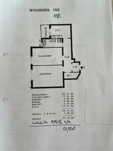 2 Zimmer Wohnung mit 67 m² in München – Bild 2