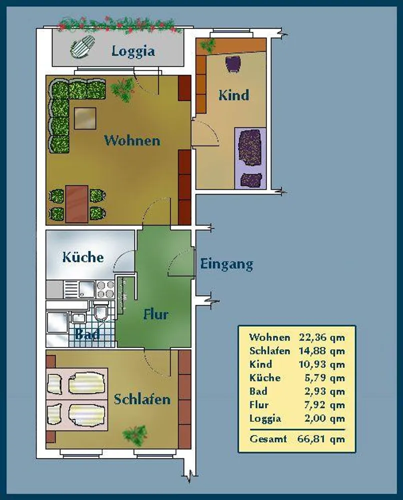 3 Zimmer Wohnung mit 67 m² in Dresden – Bild 2