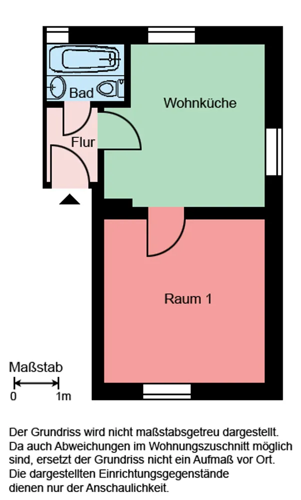 1 Zimmer Wohnung mit 31 m² in Iserlohn – Bild 1