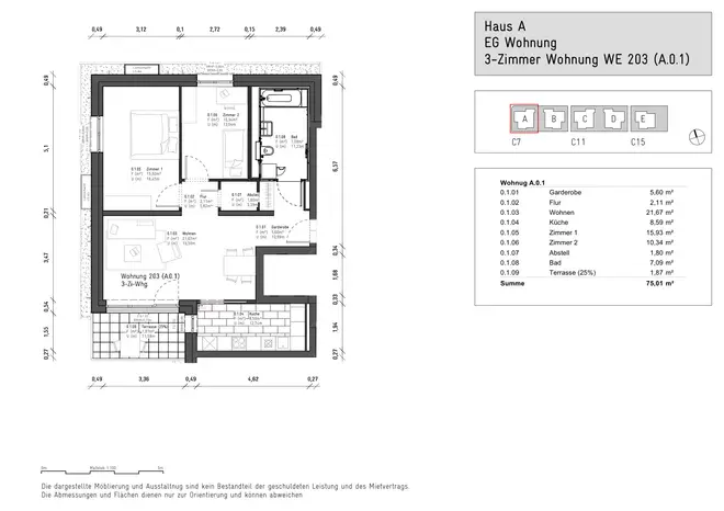 3 Zimmer Wohnung mit 75 m² in Darmstadt – Bild 11