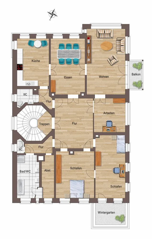 5 Zimmer Wohnung mit 183 m² in Leipzig – Bild 5