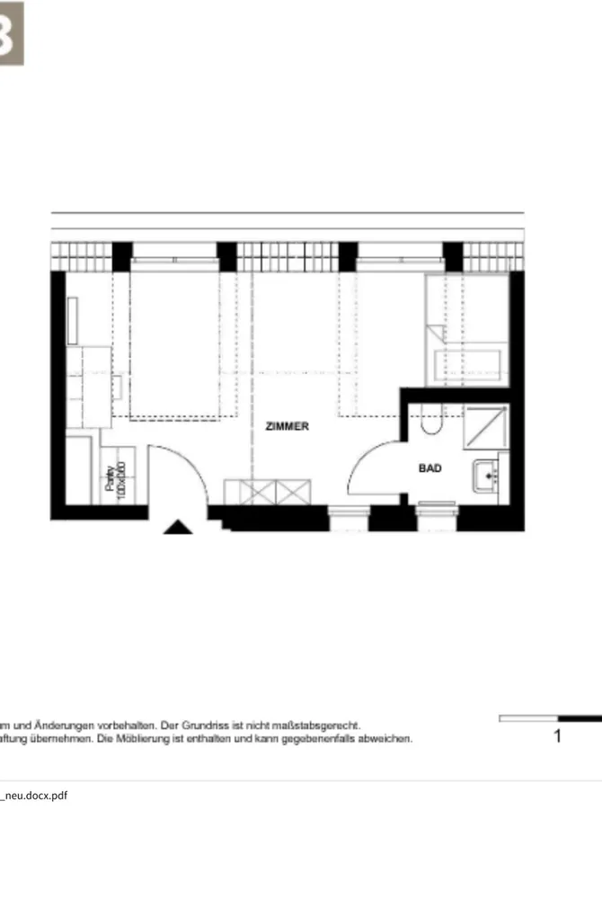 1 Zimmer Wohnung mit 25 m² in Hamburg – Bild 3
