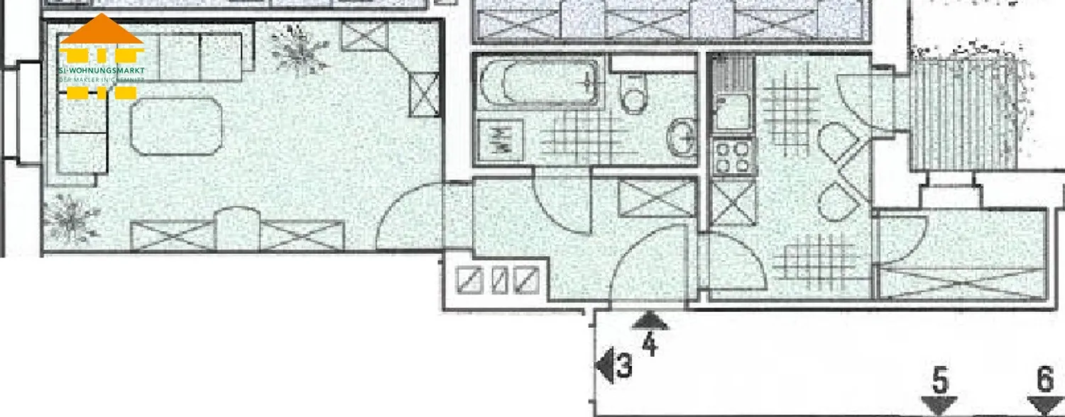 1 room apartment with 36 m² in Chemnitz – Photo 6