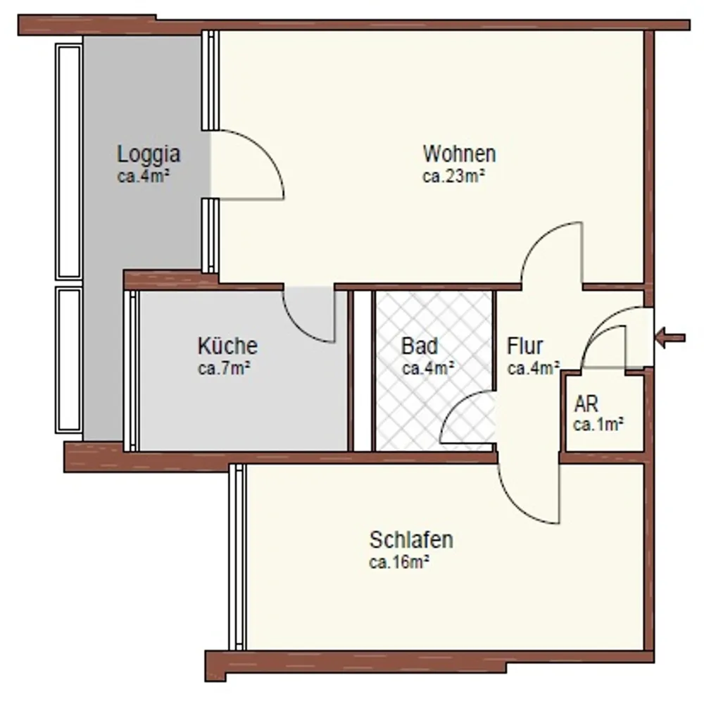 2 Zimmer Wohnung mit 59 m² in Nürnberg – Bild 9
