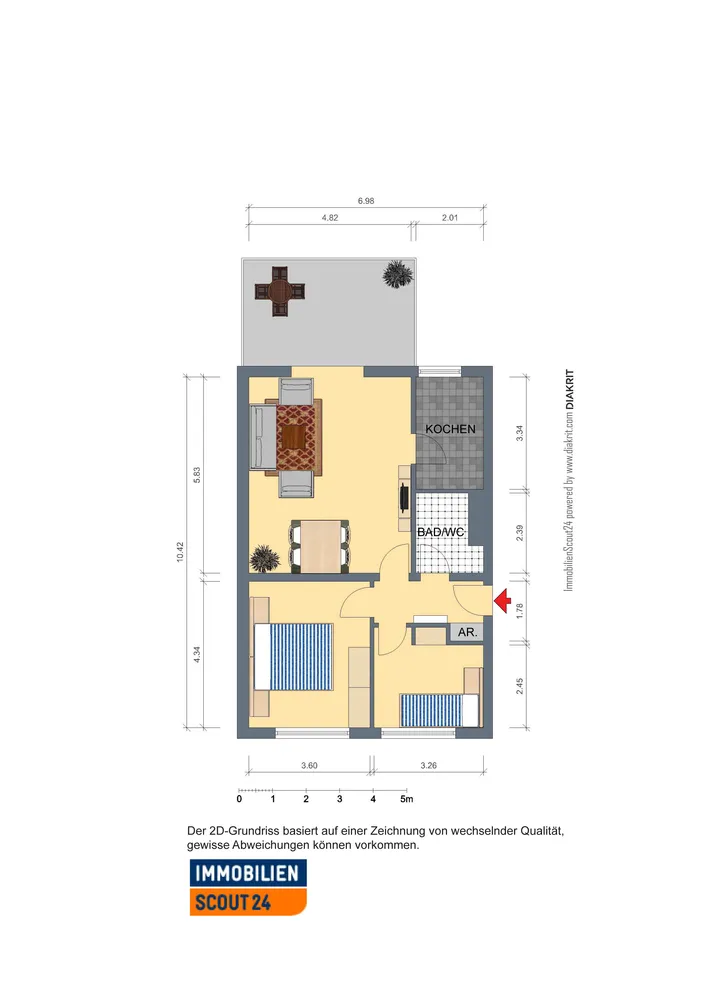 3 Zimmer Wohnung mit 70 m² in Kaiserslautern – Bild 2