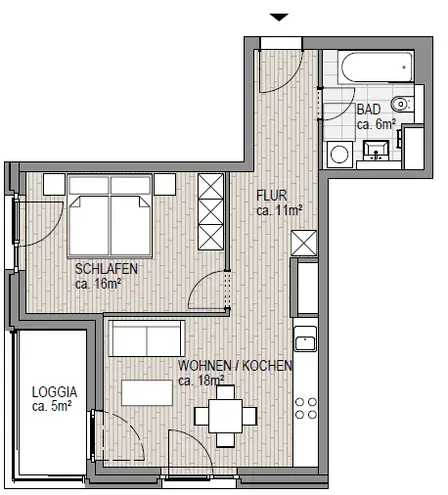 2 Zimmer Wohnung mit 54 m² in Hamburg – Bild 8