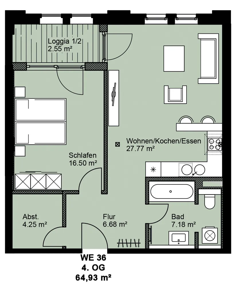 2 room apartment with 65 m² in Leipzig – Photo 7