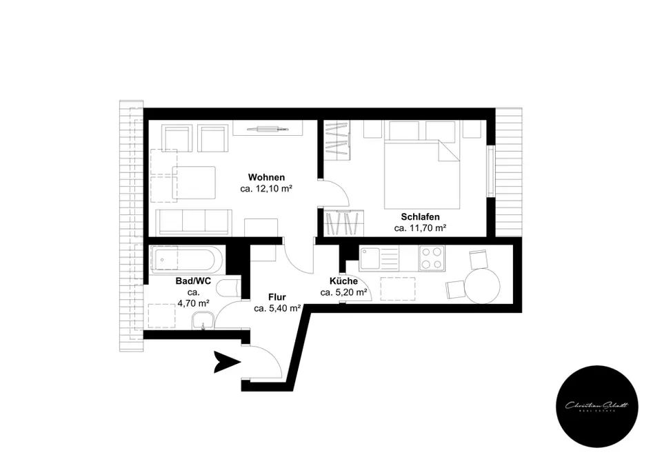 2 Zimmer Wohnung mit 39 m² in Altenburg – Bild 5