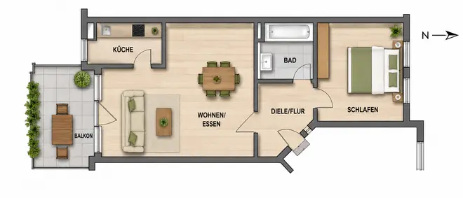 2 Zimmer Wohnung mit 58 m² in München – Bild 8