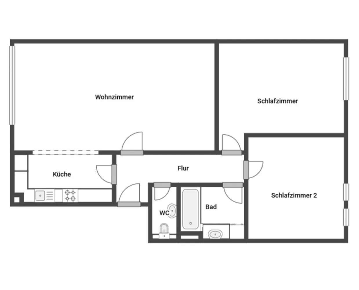 3 Zimmer Wohnung mit 80 m² in Lübeck – Bild 3