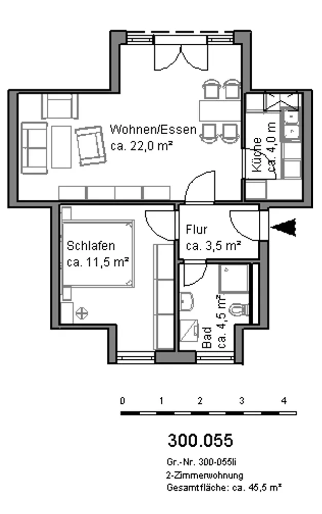 2 Zimmer Wohnung mit 45 m² in Hannover – Bild 7