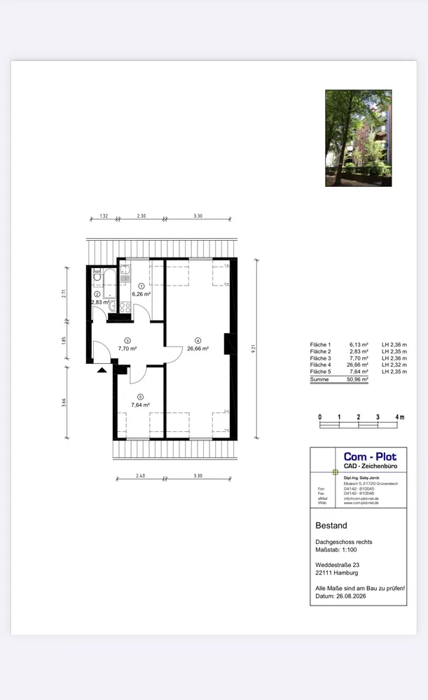 2 room apartment with 51 m² in Hamburg – Photo 2
