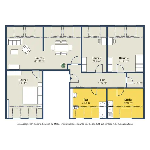 4 Zimmer Wohnung mit 82 m² in Leipzig – Bild 2