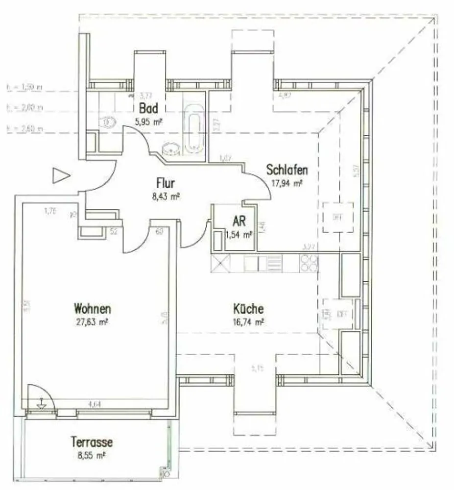 2 Zimmer Wohnung mit 75 m² in Berlin – Bild 1