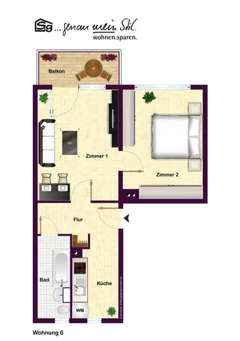 2 Zimmer Wohnung mit 47 m² in Chemnitz – Bild 10