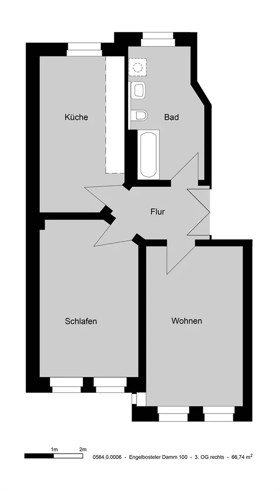 2 Zimmer Wohnung mit 67 m² in Hannover – Bild 2