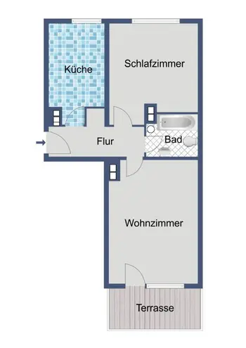2 Zimmer Wohnung mit 45 m² in Frankfurt am Main – Bild 5