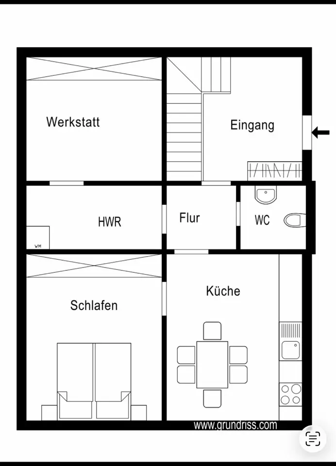 3 Zimmer Haus mit 80 m² in Norden – Bild 4