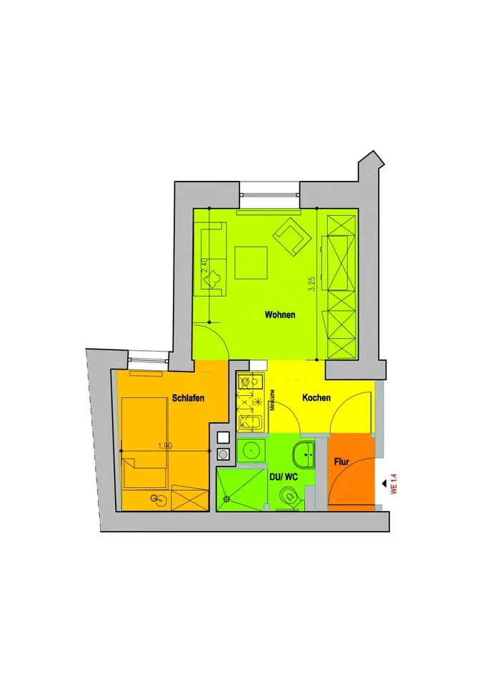 2 Zimmer Wohnung mit 30 m² in Zittau – Bild 5