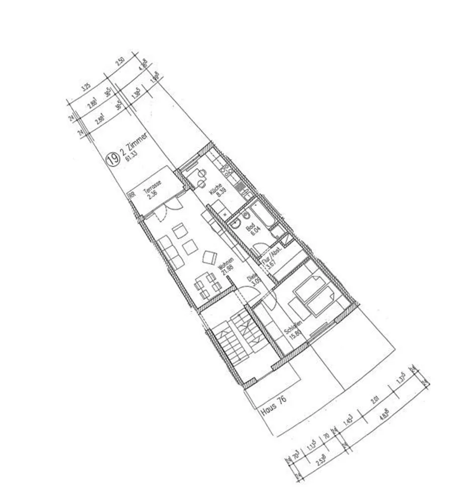 2 Zimmer Wohnung mit 61 m² in Karlsruhe – Bild 3