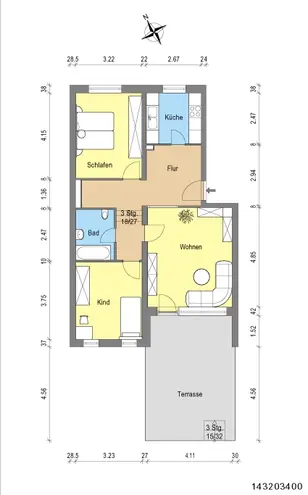 3 Zimmer Wohnung mit 75 m² in Berlin – Bild 2