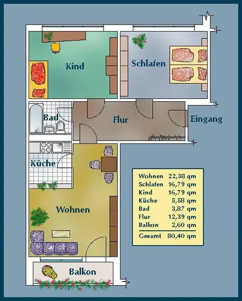 3 Zimmer Wohnung mit 80 m² in Dresden – Bild 5