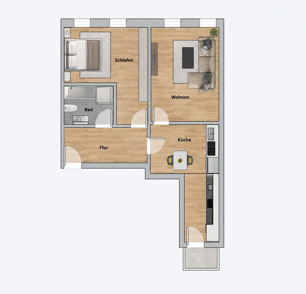 2 Zimmer Wohnung mit 57 m² in Leipzig – Bild 6