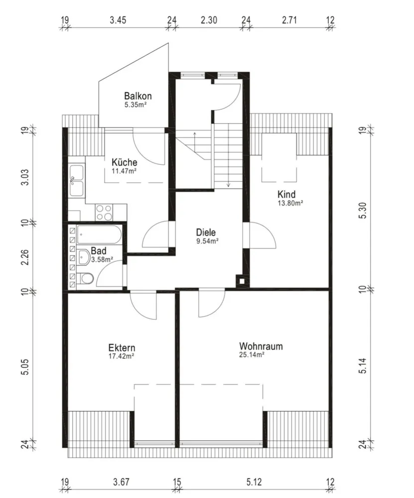 3 Zimmer Wohnung mit 82 m² in Karlsruhe – Bild 7
