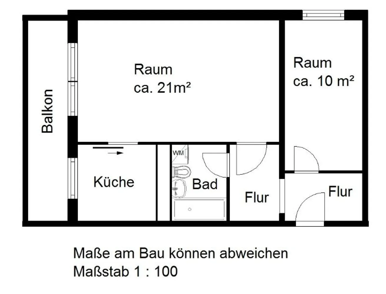 2 Zimmer Wohnung mit 47 m² in Halle (Saale) – Bild 5
