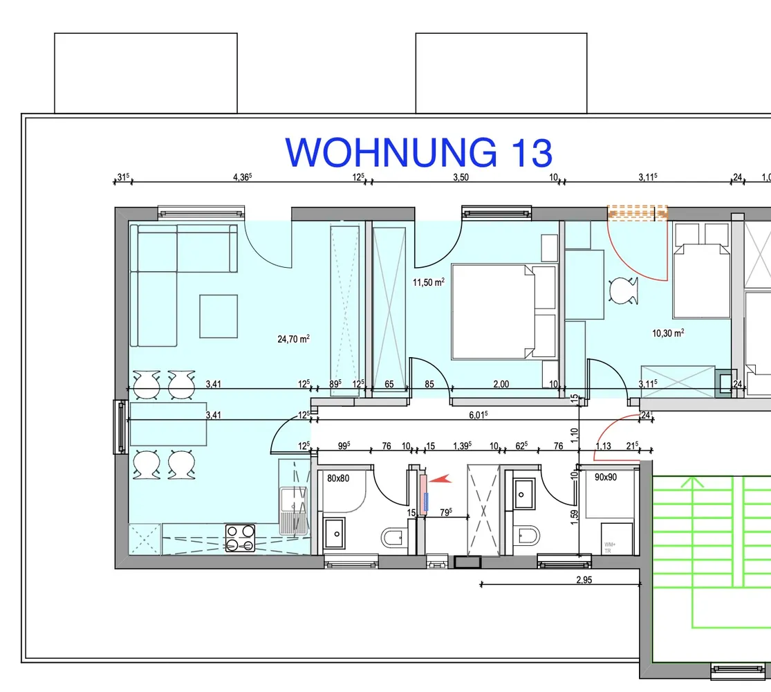 3 room apartment with 81 m² in Munich – Photo 6