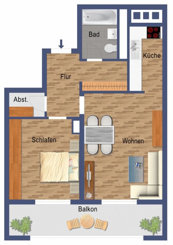 2 Zimmer Wohnung mit 63 m² in Grevenbroich – Bild 8