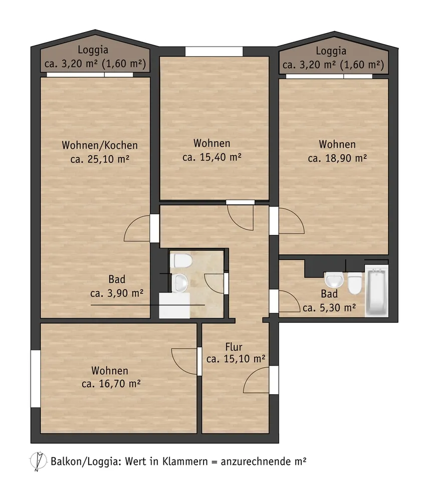 4 Zimmer Wohnung mit 104 m² in Pirna – Bild 3