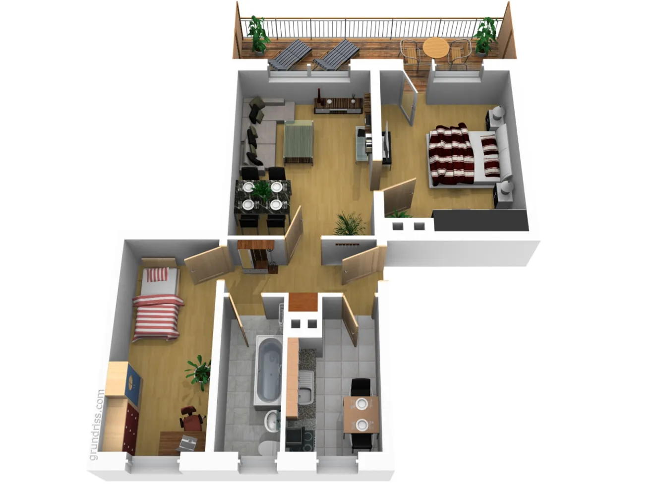 3 Zimmer Wohnung mit 65 m² in Magdeburg – Bild 2