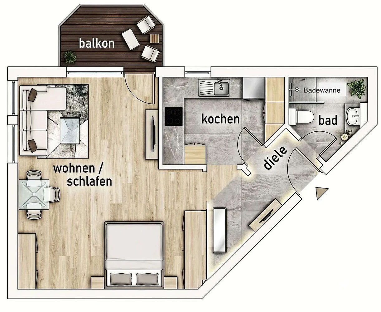 1 Zimmer Wohnung mit 47 m² in Wuppertal – Bild 9