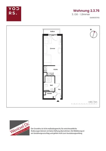1 Zimmer Wohnung mit 41 m² in Hamburg – Bild 5