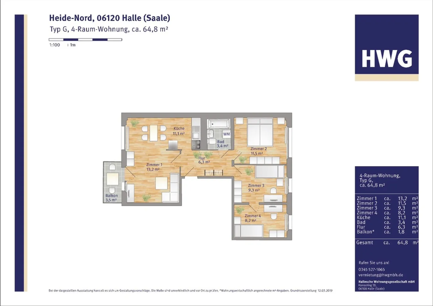4 Zimmer Wohnung mit 65 m² in Halle (Saale) – Bild 5
